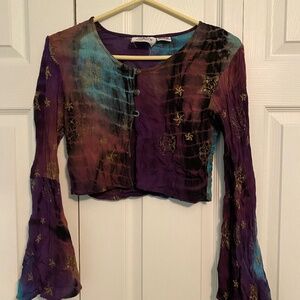 Boho Flowy Crop Top/ Gypsy Halloween Costume